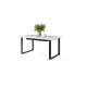 Spisebord Avari 120-270 cm - hvit matt - metall bein
