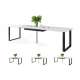 Spisebord Avari 120-270 cm - hvit matt - metall bein