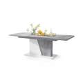 Spisebord Noblo 160-218 cm - Hvit matt - Betong