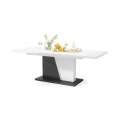 Spisebord Noblo 160-218 cm - Antrasitt - Hvit