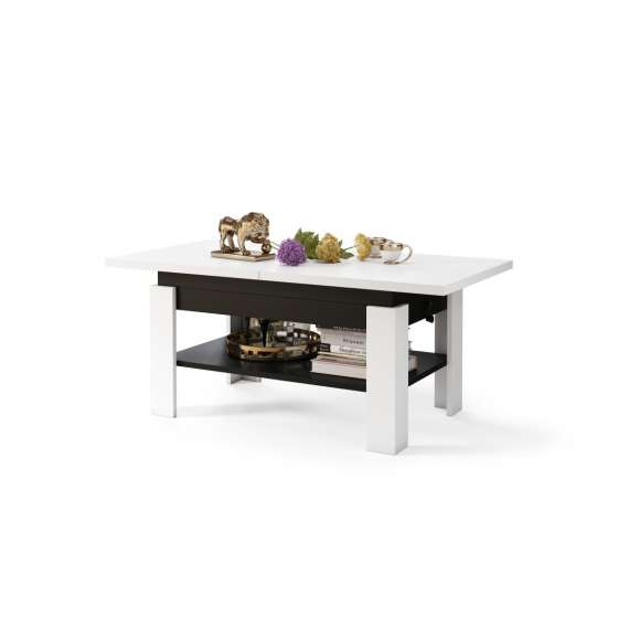 Sofabord Rio 130x55/67 cm - Justerbar høyde og bredde - Justerbart stuebord