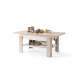 Sofabord Rio 130x55/67 cm - eik sonoma - hvit matt - justerbar høyde