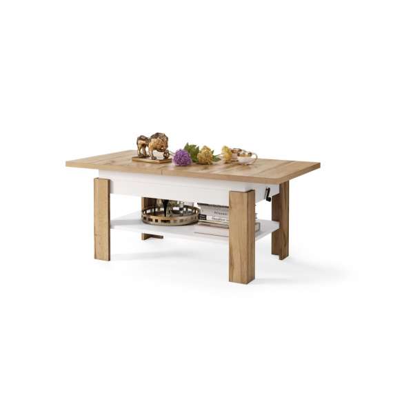 Sofabord Rio 130x55/67 cm - Justerbar høyde - Justerbart stuebord