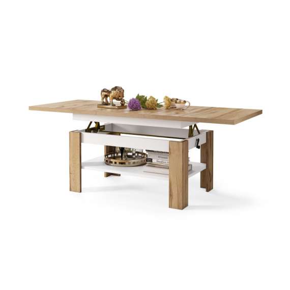 Sofabord Rio 130x55/67 cm - Justerbar høyde - Justerbart stuebord