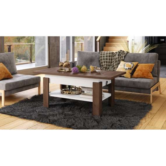 Sofabord Rio130x55/67 cm - Justerbar høyde - Justerbart stuebord