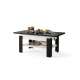 Sofabord Rio130x55/67 cm - svart matt - hvit matt - justerbar høyde