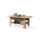 Sofabord Rio 130x55/67 cm - eik artisan - antrasitt - justerbar høyde