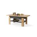 Sofabord Rio 130x55/67 cm - eik artisan - antrasitt - justerbar høyde