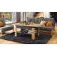 Sofabord Rio 130x55/67 cm - eik artisan - antrasitt - justerbar høyde