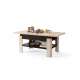 Sofabord Rio 130x55/67 cm - eik sonoma - svart matt - justerbar høyde