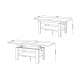 Sofabord Rio 130x55/67 cm - eik sonoma - svart matt - justerbar høyde