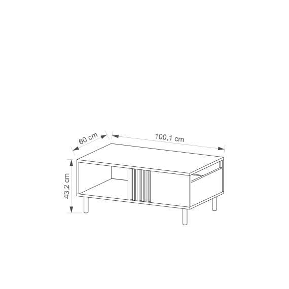 Stuebord Madis 100 cm - med skuff