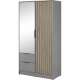 Garderobeskap Nelly 105x200 cm - 2 dører - Speil - Spiler