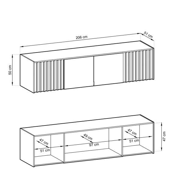 Overskap Nelly 206x50 cm - Spiler