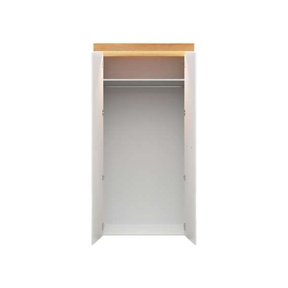 Garderobe Horton 107x205 cm - Hvit høyglans