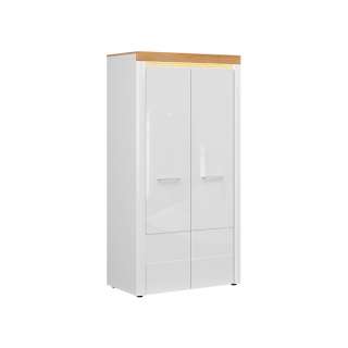 Garderobe Horton 107x205 cm - Hvit høyglans