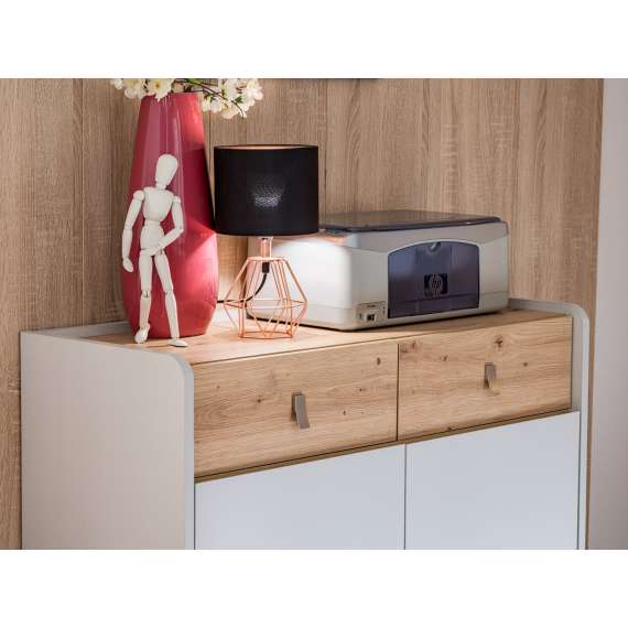 Skjenk Vivera 139x86 cm - 3 dører - 3 skuffer