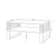 Sofabord Gokke 90x60 cm - eik craft - svart matt