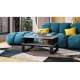 Sofabord GOKEE 90x60 cm - betong - svart matt