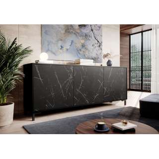 Skjenk Marmea 200x80 cm - Marmor - 3 dører - med ben