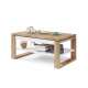 Sofabord Alvin 110x65 cm - eik wotan - hvit matt