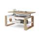 Sofabord Alvin 110x65 cm - eik wotan - hvit matt