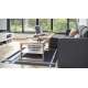 Sofabord Alvin 110x65 cm - eik wotan - hvit matt