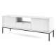 Tv-benk Nova 154x56 cm - Hvit matt - Spiler - metallben