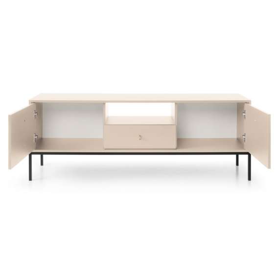 TV-benk Mono 154x56 cm - Beige - 1 skuff - 2 dører