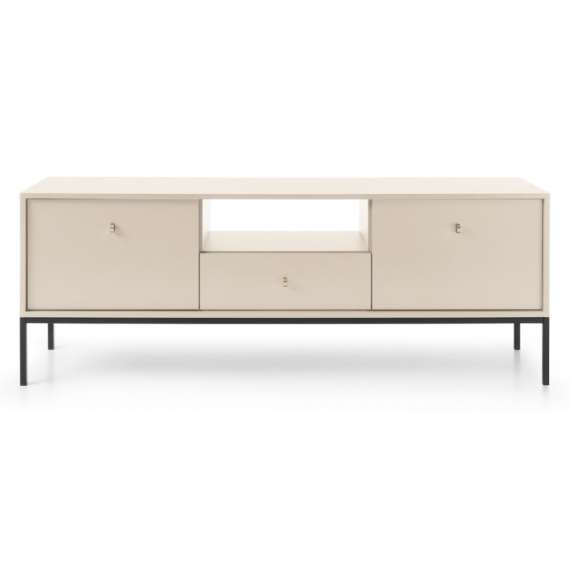 TV-benk Mono 154x56 cm - Beige - 1 skuff - 2 dører