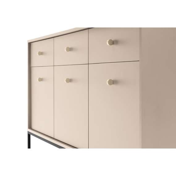Skjenk Mono 154x83 cm - Beige - 3 skuffer - 3 dører