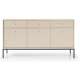 Skjenk Mono 154x83 cm - Beige - 3 skuffer - 3 dører