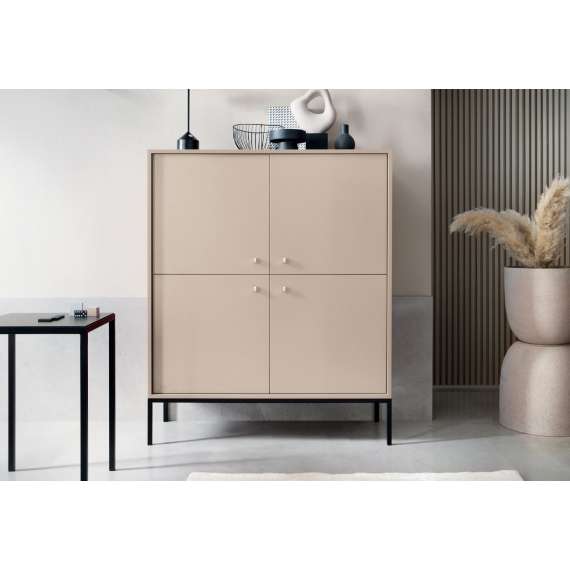 Skjenk Mono 104x125 cm - Beige - 4 dører