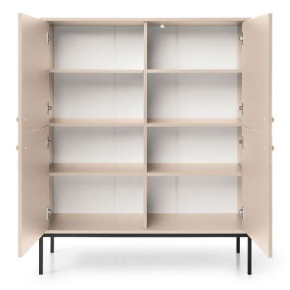 Skjenk Mono 104x125 cm - Beige - 4 dører