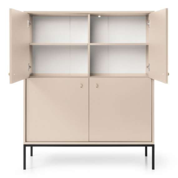 Skjenk Mono 104x125 cm - Beige - 4 dører