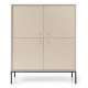 Skjenk Mono 104x125 cm - Beige - 4 dører