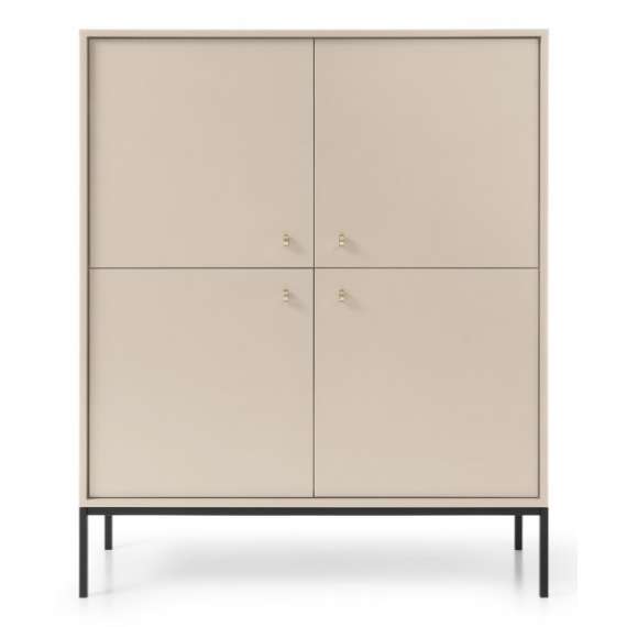 Skjenk Mono 104x125 cm - Beige - 4 dører
