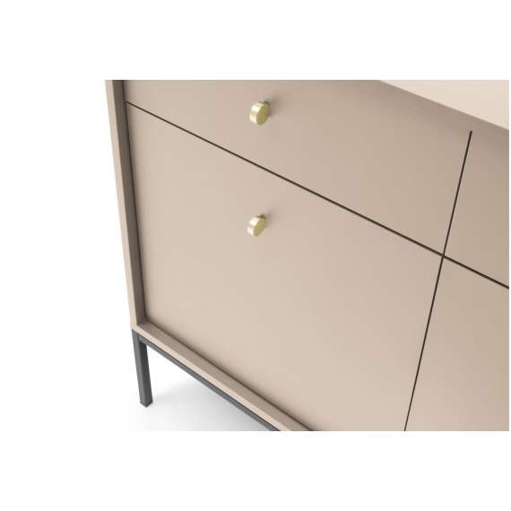 Skjenk Mono 104x83 cm - Beige - 2 skuffer - 2 dører