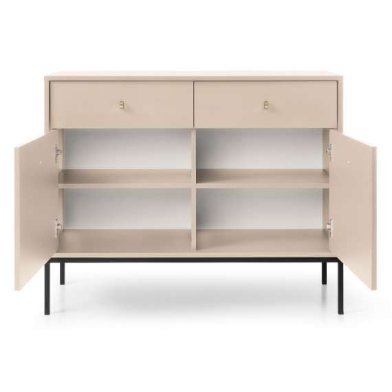 Skjenk Mono 104x83 cm - Beige - 2 skuffer - 2 dører