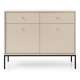 Skjenk Mono 104x83 cm - Beige - 2 skuffer - 2 dører