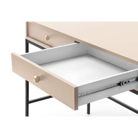 Sminkebord Mono 104x78 cm - Beige - 2 skuffer