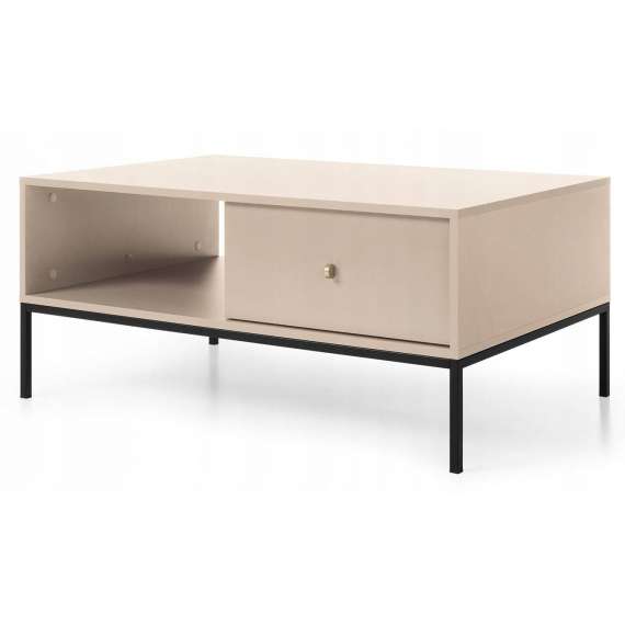 Sofabord Mono 104x46 cm - Beige - 2 skuffer