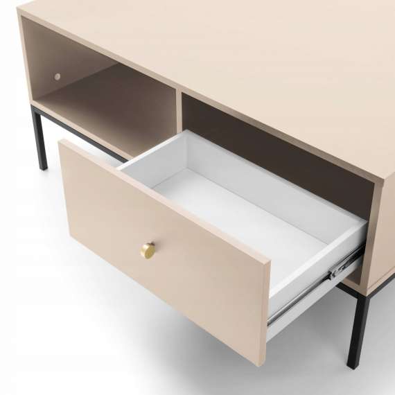 Sofabord Mono 104x46 cm - Beige - 2 skuffer