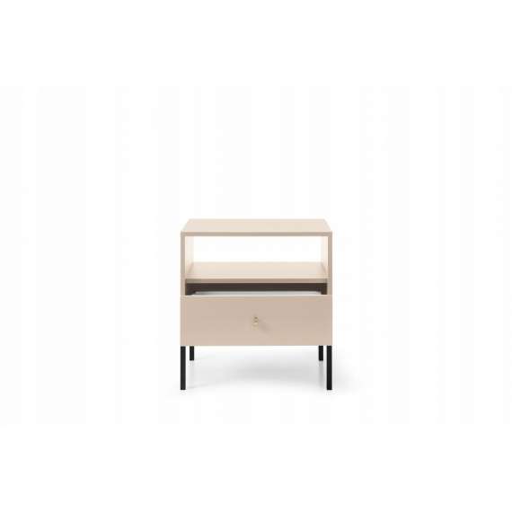 Nattbord Mono 54x46 cm - Beige - 1 skuff