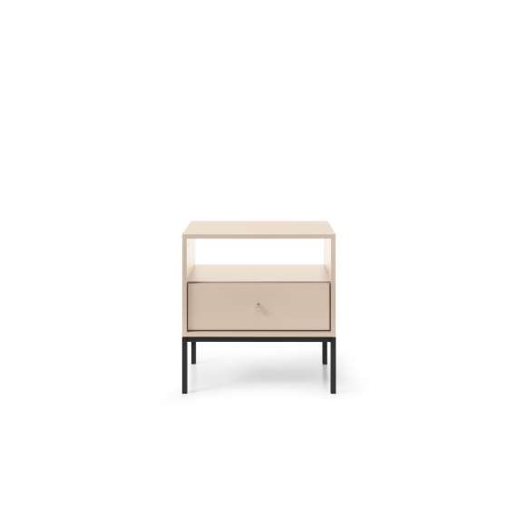 Nattbord Mono 54x46 cm - Beige - 1 skuff