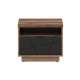 Nattbord Forn 50x43 cm - eik delano - svart matt - 1 skuff