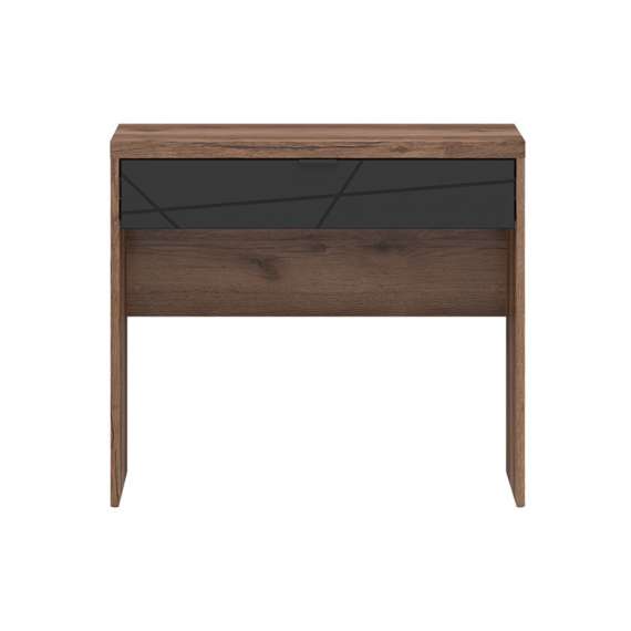 Toalettbord Forn 90 cm - Eik - Svart matt - 1 skuff