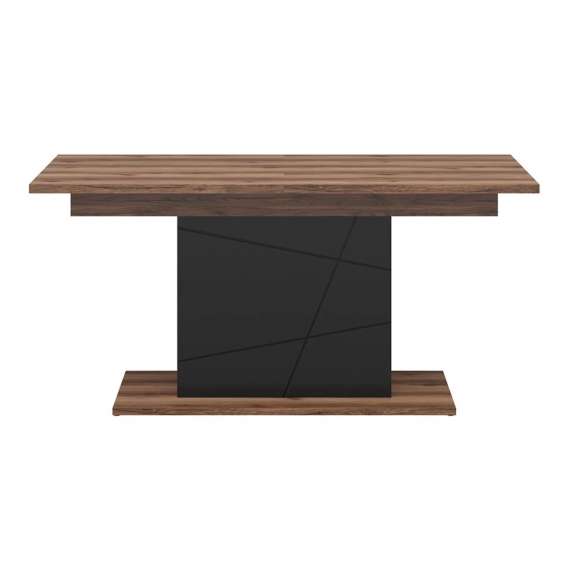 Spisebord Forn 160-210 cm - Eik - Svart matt