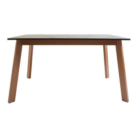 Spisebord Forn 140-180 cm - Eik - Svart matt