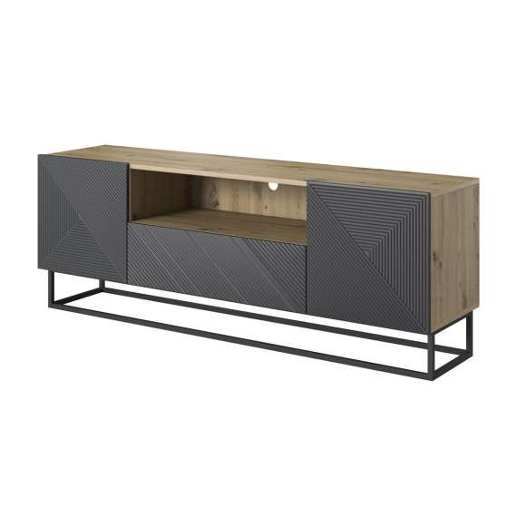 Tv-benk Ash 167x60 cm - Metallramme - 2 dører